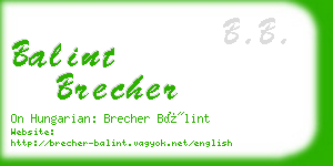 balint brecher business card